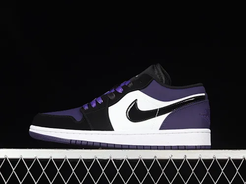 All categories Air Jordan Jordan series basketball shoes Air Jordan 1 Low Air Jordan 1 Low "Court Purple" AJ1 Joe 1 new black and purple toe 553558-125